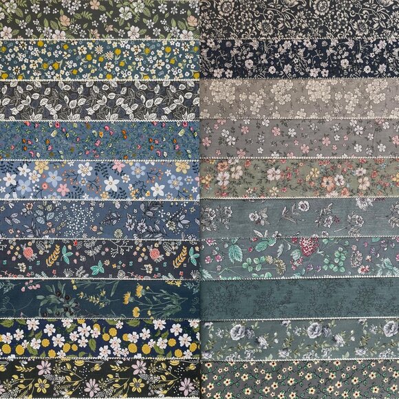 Pre-Cut 20 Assorted Floral Cotton Quilt Fabric Rolls for Sewing & Crafting - Picture 4 of 4